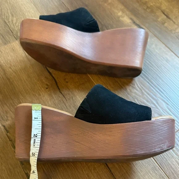 Madden Girl Black Platform Wedge Sandals - Picture 10 of 10